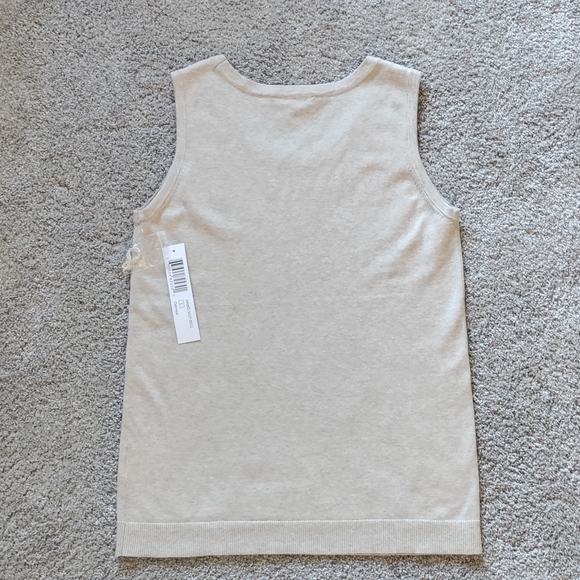 NWT Tribal oatmeal sleeveless sweater. Great Tribal quality. - Picture 4 of 6
